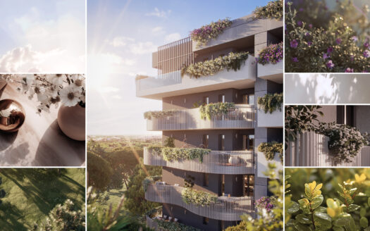 Eurora Living nuove costruzioni Roma Eur dettaglio terrazzi edificio
